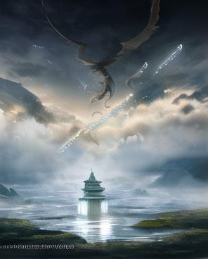 月影苍龙图