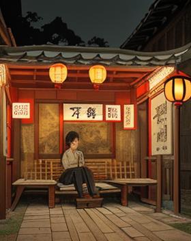 《月下孤影与血色刀锋》