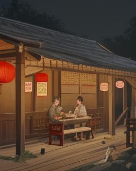 梦回长安，月下鸳鸯