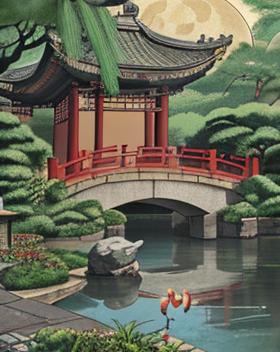 月下双影